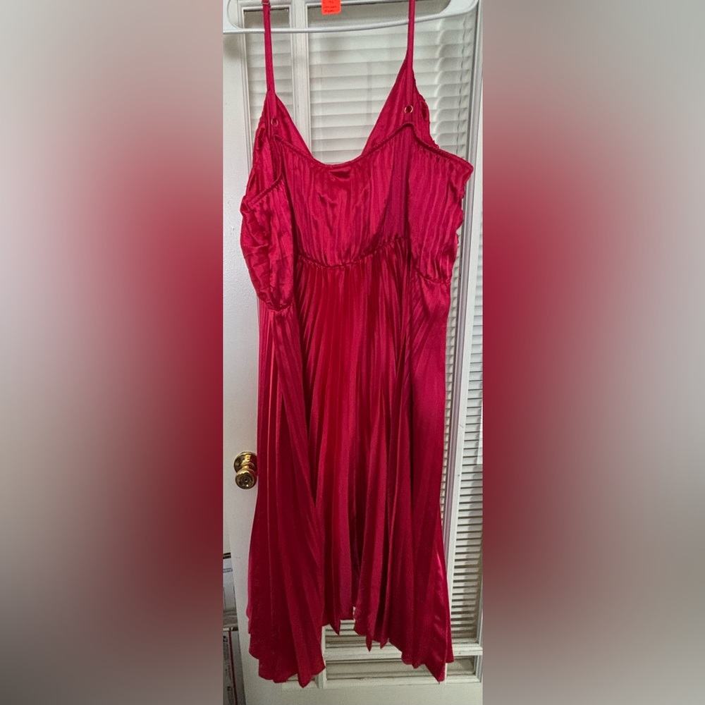 Ava & Viv Hot Pink Pleated Dress-size 3x - Picture 7 of 8